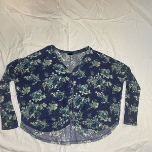 Blue floral Urban Outfitters sweater medium